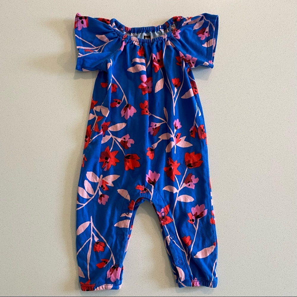 Tea Collection Baby Girls’ Flutter Sleeve Romper